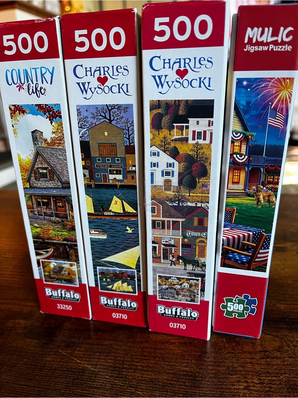 Bundle of Like New 500 Piece Puzzles